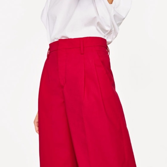 Zara Pants & Jumpsuits Zara Fuchsia Culottes Poshmark